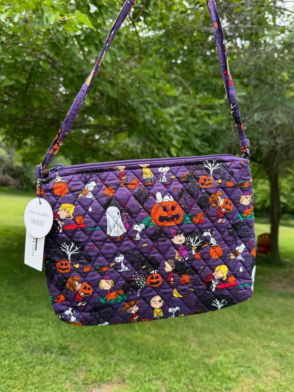 Vera Bradley x Peanuts Halloween Large Hipster Crossbody NWT Retired